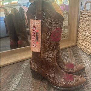 Gameday Montana Griz Paw Embroidered Cowboy Boots!! SOLD OUT EVERYWHERE !!